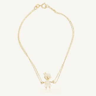 Geelgouden Meisje Armband met Zirkonia