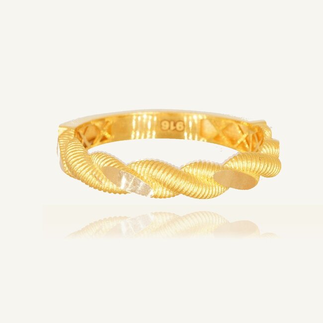 22 Karaat Roodgouden Gedraaide Design Ring