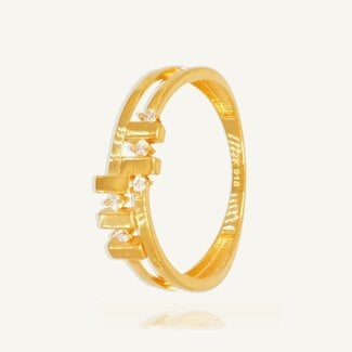 Roodgouden Ring met Zirkonia