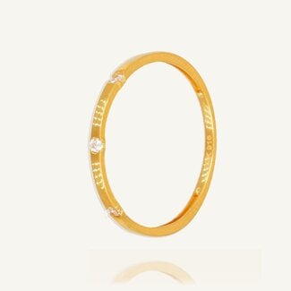 Roodgouden Ring met 3 Zirkonia