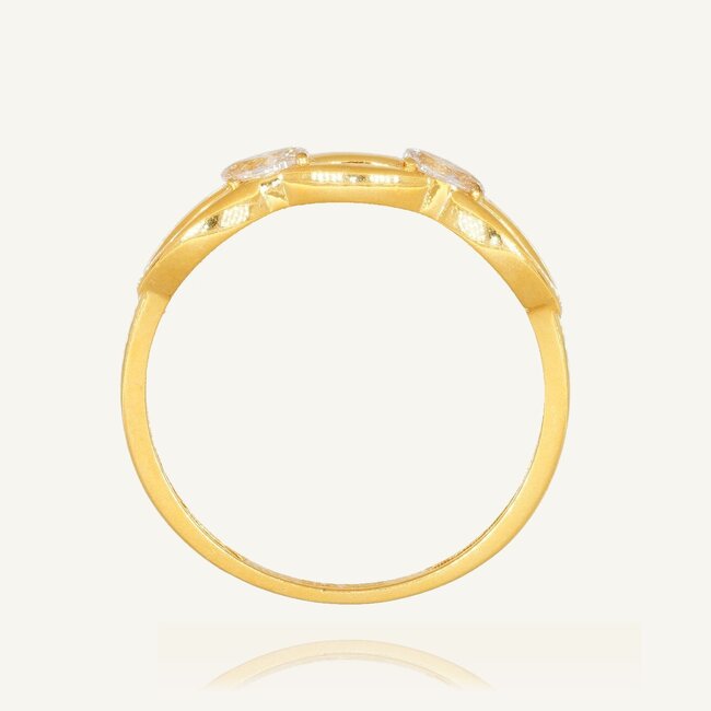 22k Gouden Ring met Marquise Geslepen Zirkonia