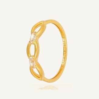 Gouden Ring met Marquise Zirkonia
