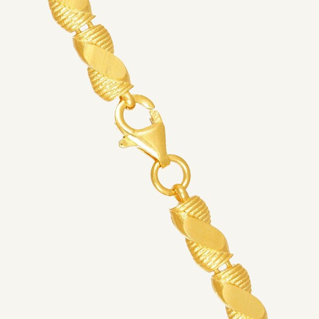 22k roodgouden fantasie ketting 47 cm