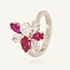 Labdiamanten Ring met Ruby