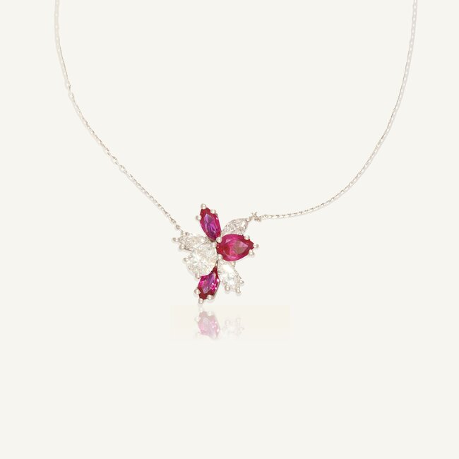 Luxe collier van 46 cm met schitterende labdiamanten van totaal 2.85 ct F/VS