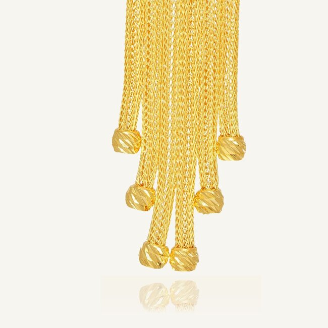Gouden Kalze Collier met Dorika Balletjes