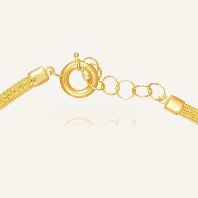 Gouden Kalze Collier met Dorika Balletjes