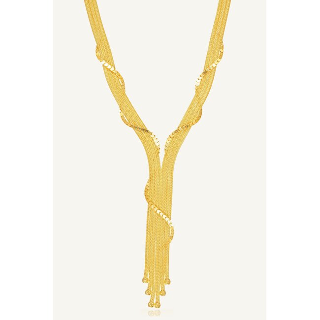 Gouden Kalze Collier met Dorika Balletjes