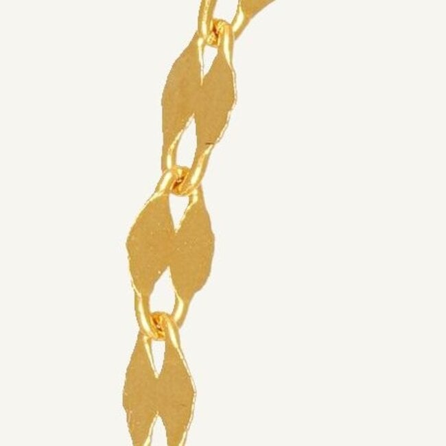 22 Karaat Gouden Bladschakel Armband met Glanzende Afwerking