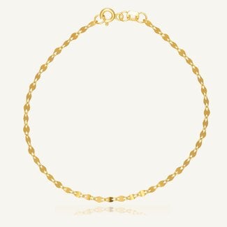 Gouden Bladschakel Armband