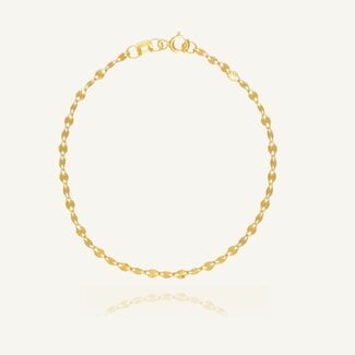 Fijne Gouden Schakelarmband met Facet Details