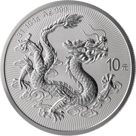 Zilveren Chinese Draak 1 oz munt