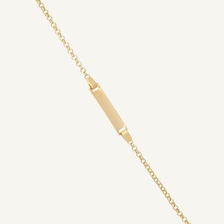 Gouden Kinderarmband met Naamplaat