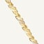 14 Karaat Gouden Armband met Bewerkte Schakels