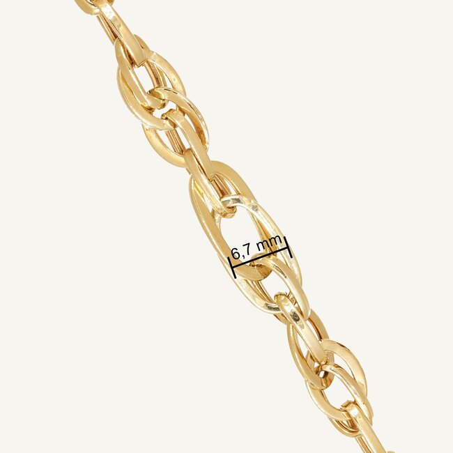 14 Karaat Gouden Fantasieschakelarmband