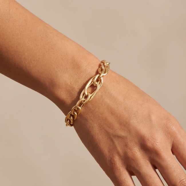 14 Karaat Gouden Fantasieschakelarmband