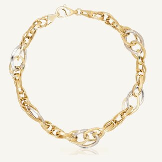 Gouden Armband met Ovale Schakels