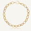 14 Karaat Driekleurige Gouden Armband met Ovale Schakels