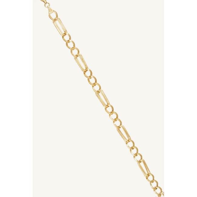 14 Karaat Gouden Armband met Open Schakels