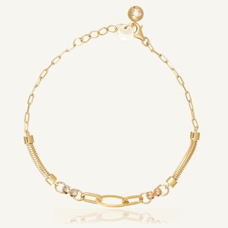 Gouden Fantasiearmband met Open Schakels