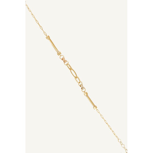 14k Gouden Fantasiearmband met Open Schakels
