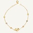 14 Karaat Gouden Armband met Hartje en Bolletjes