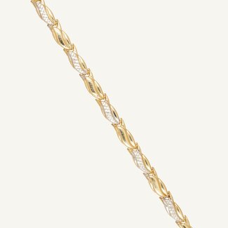 Gouden Armband met Fantasieschakels