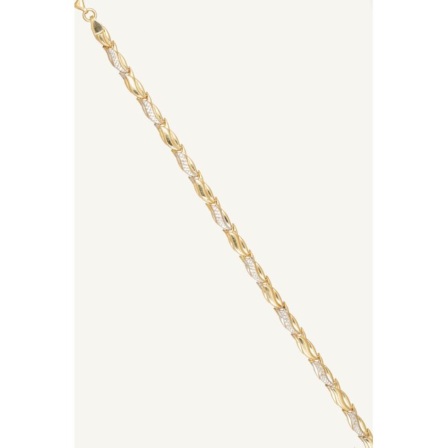 14 Karaat Gouden Armband met Fantasieschakels