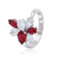 Labdiamanten Ring met Ruby