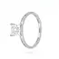 Exclusieve witgouden solitaire ring met 1.03 ct princess cut natuurlijke diamant