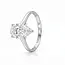 Witgouden solitaire ring 14 karaat, peer geslepen lab grown diamant 2.00 ct, E VS1