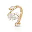 Gouden open ring 14 karaat met marquise diamant 2.02 ct E VVS2, totaal 2.91 ct