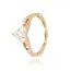Gouden ring 14 karaat met hart geslepen diamant 1.05 ct E VS1, totaal 1.09 ct