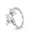 Witgouden ring 14 karaat, ronde briljant 1.5 ct D VVS2, totaal 1.97 ct