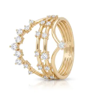 Diamanten ring 0.53 ct multi band