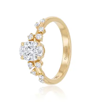 Verlovingsring lab grown diamant ovaal