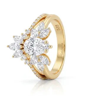 Gouden ring met lab grown diamanten 1.98 ct