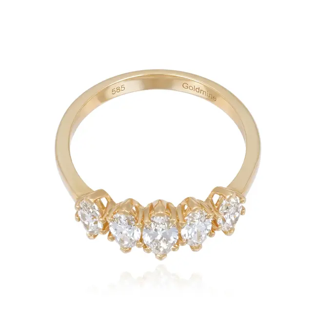 Diamanten ring met marquise stenen