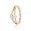 Diamanten ring met peer geslepen diamant