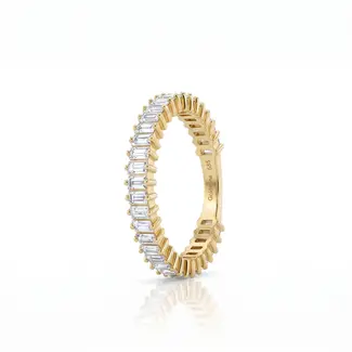 Elegante Diamanten Ring Geelgoud