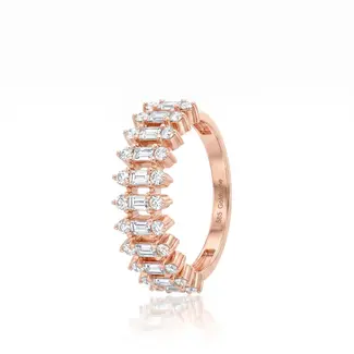 Roségouden Ring met 0.93 ct Diamant