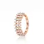 Luxe roségouden ring met 0.93 ct baguette en briljant diamanten