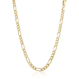 Gouden Figaro Ketting met Klassieke Schakels