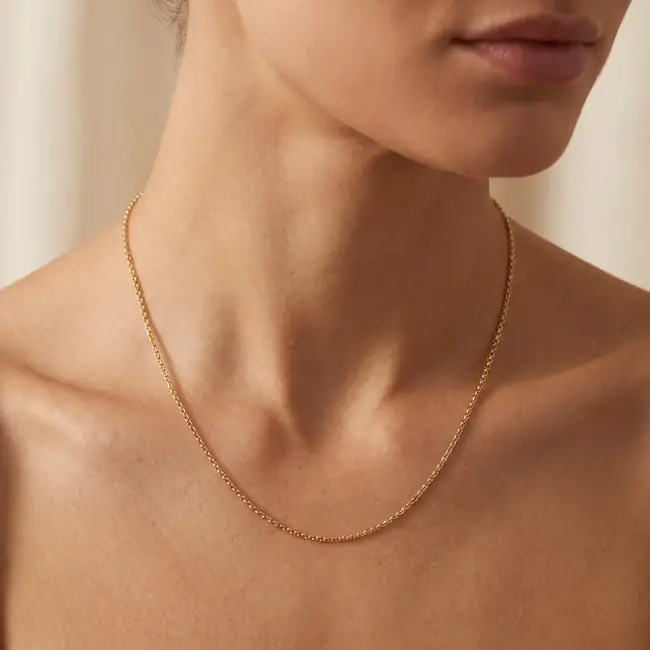 Fijne 18 Karaat Geelgouden Schakelketting