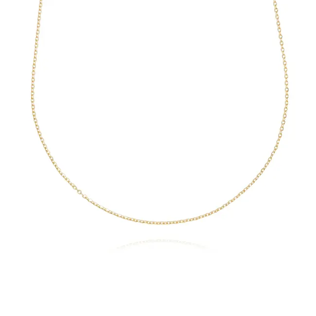 Fijne 18 karaat geelgouden schakelketting 54,5 cm