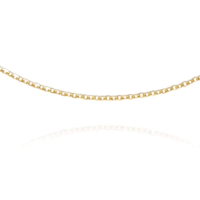 Fijne 18 karaat geelgouden schakelketting 54,5 cm
