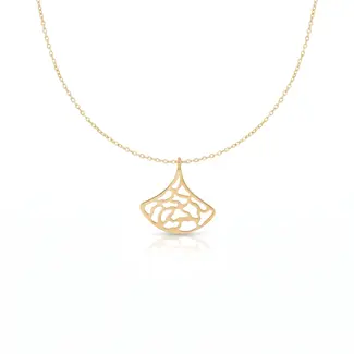 Gouden Ketting met Waaierhanger