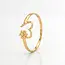 18 Karaat Geelgouden Ring met Open Hart en Bloemdetail
