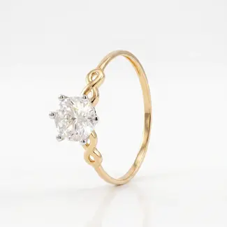 Solitair Ring met Infinity Detail