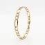 18 Karaat Geelgouden Figaro Schakelarmband